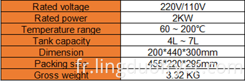 single tank electric fryer product details